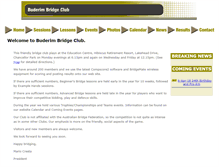 Tablet Screenshot of buderimbridgeclub.com